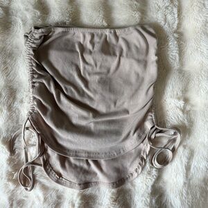 cream strapless top